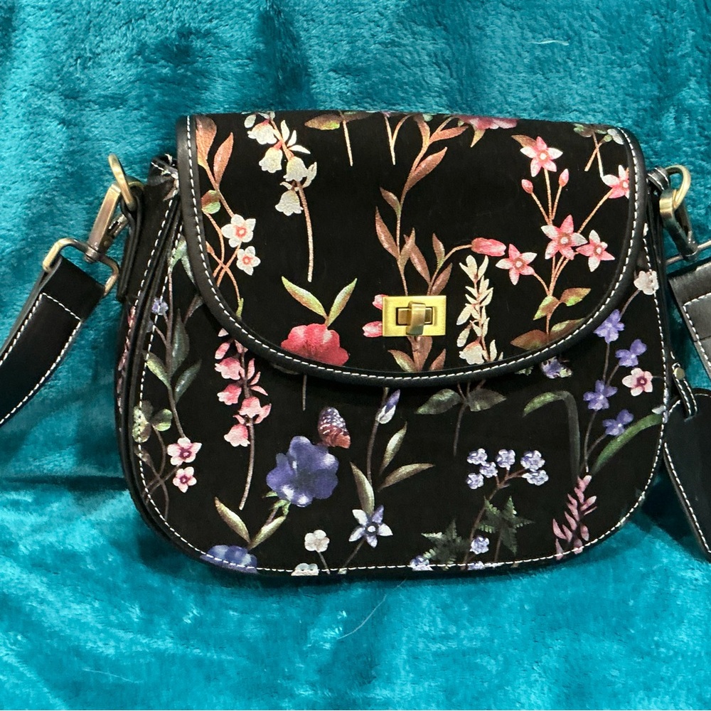 L’Artiste leather Floral Handbag